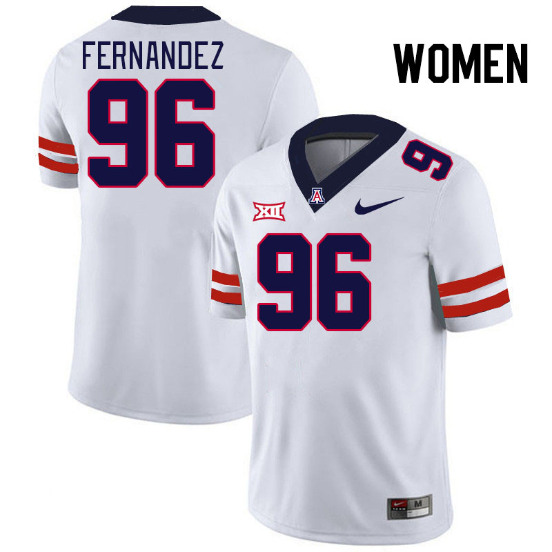 Women #96 Nick Fernandez Arizona Wildcats Big 12 Conference College Football Jerseys Stitched-White